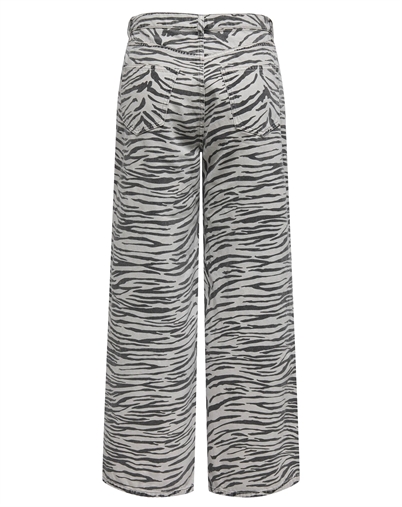 Hope Zebra Wide Denim Jeans - Only